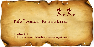 Kövesdi Krisztina névjegykártya